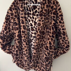 Reversible Leopard Print Faux Fur Jacket